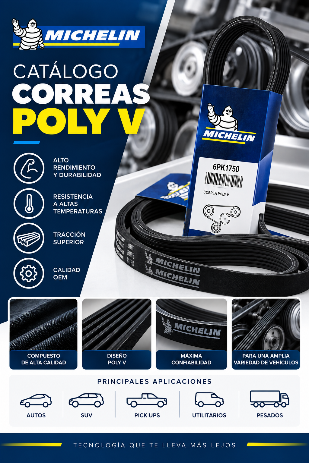 novedad repuesto CPresentación Correas Poly V - MICHELIN v2.0